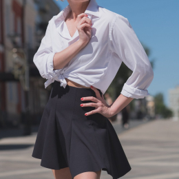 Elegant women's shirt and skirt