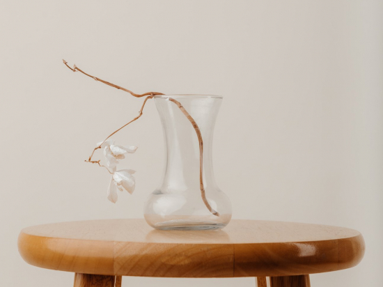 Simple glassy vase