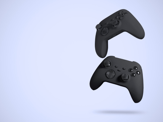 Black gaming pad (pair)