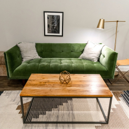 Green stylish sofa