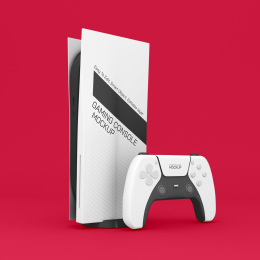 White gaming console figurine